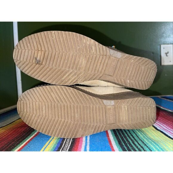 Steve Madden Boots Women 7.5 Beige Seminole Suede Y2K Turquoise Beads Studs - Picture 6 of 13